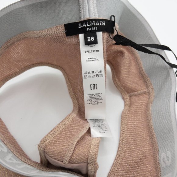 Balmain Logo Band Brazilian Panties Sz 36 / US 4 - Picture 5 of 6